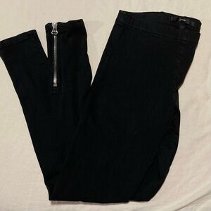Joe's Jeans Black Jeggings with Ankle Zipper Detail